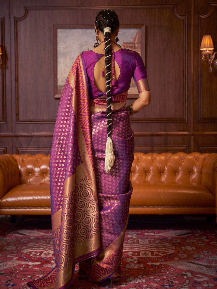 kanjivaram silk saree bridal saree reception silk saree zari woven saree wedding kanjivaram temple pallu saree heritage silk saree traditional silk drape regal indian saree banarasi look silk geometric border saree bold pallu silk gold motif saree sangeet silk saree bridesmaid silk saree festive kanjivaram silk royal look saree cultural drape silk