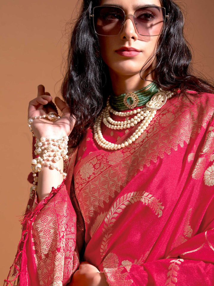 Pure georgette saree, designer wedding saree, floral zari embroidery, ethnic partywear saree, luxury drape georgette, embroidered blouse pair, elegant handloom silk, contemporary festive style, soft fall saree