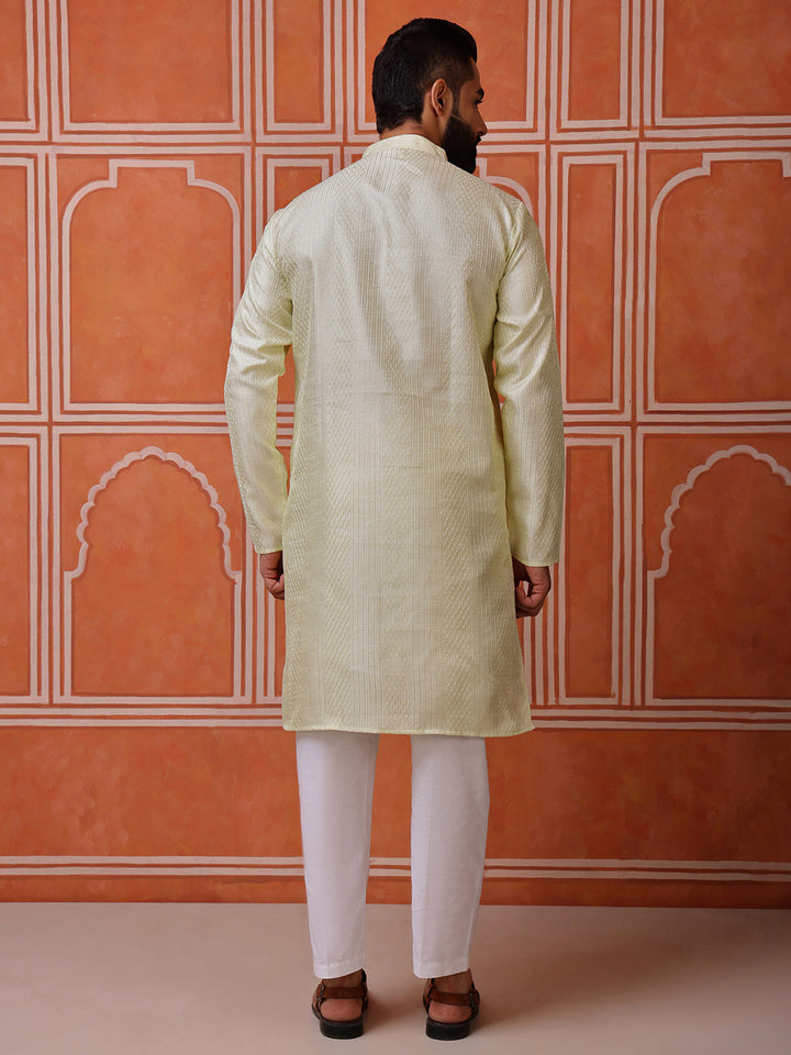 Green Embroidered Kurta with Sequins