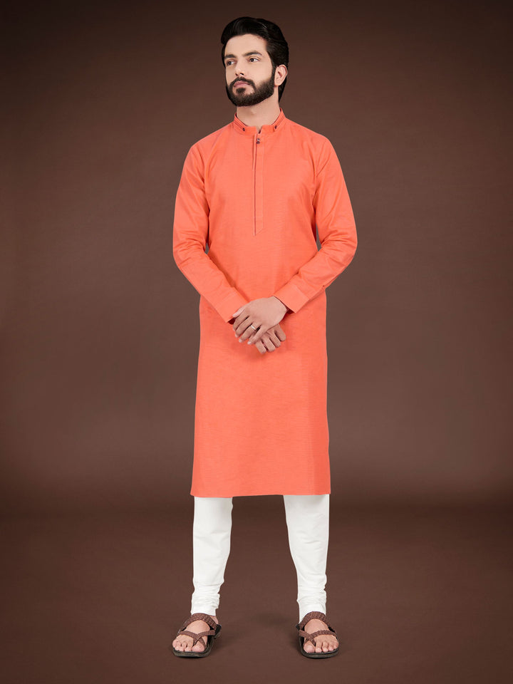 Salmon Straight Kurta Set