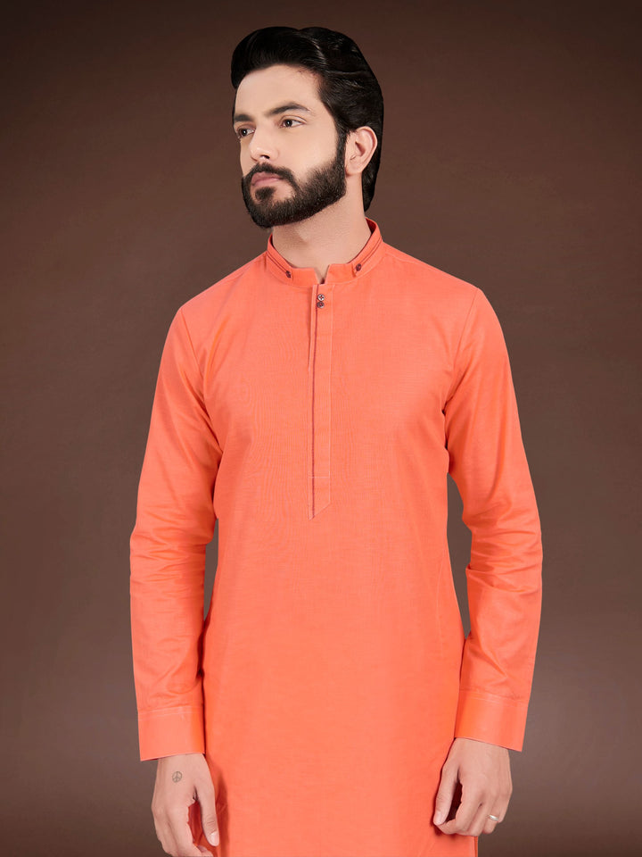 Salmon Straight Kurta Set