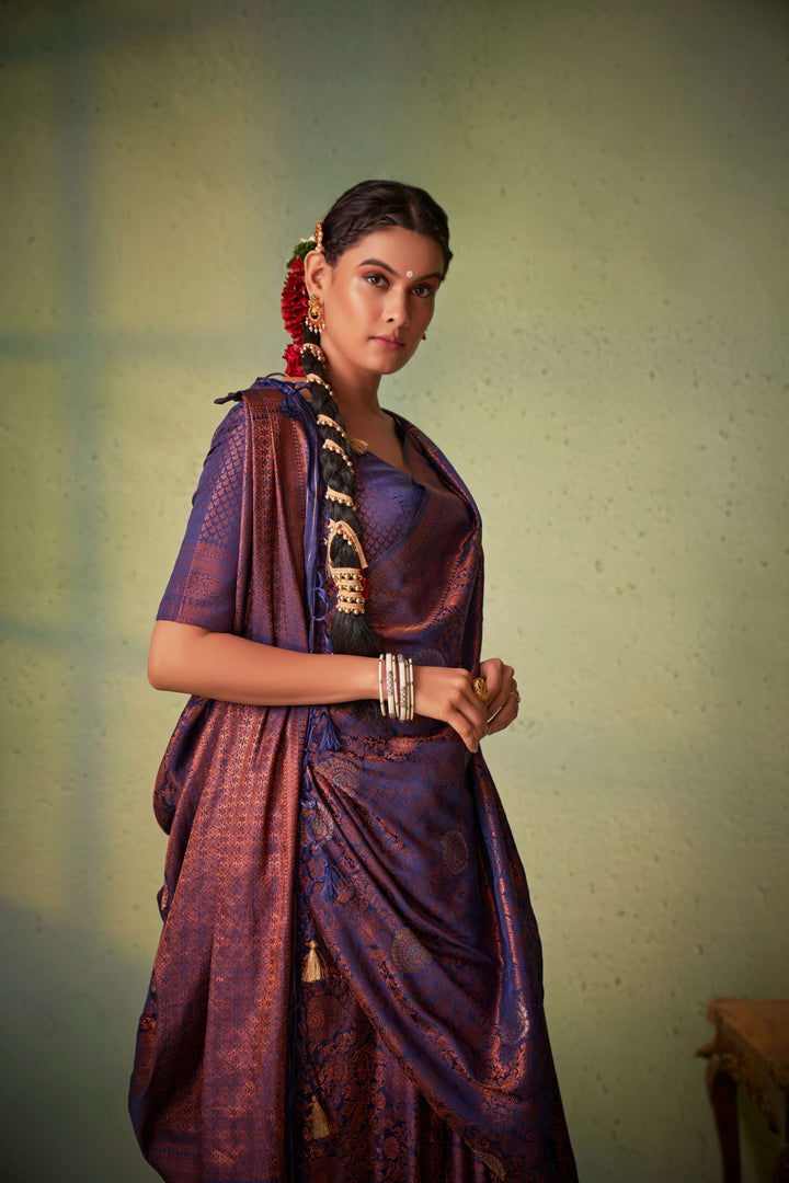 Traditional South Indian Saree in Premium Silk Blend