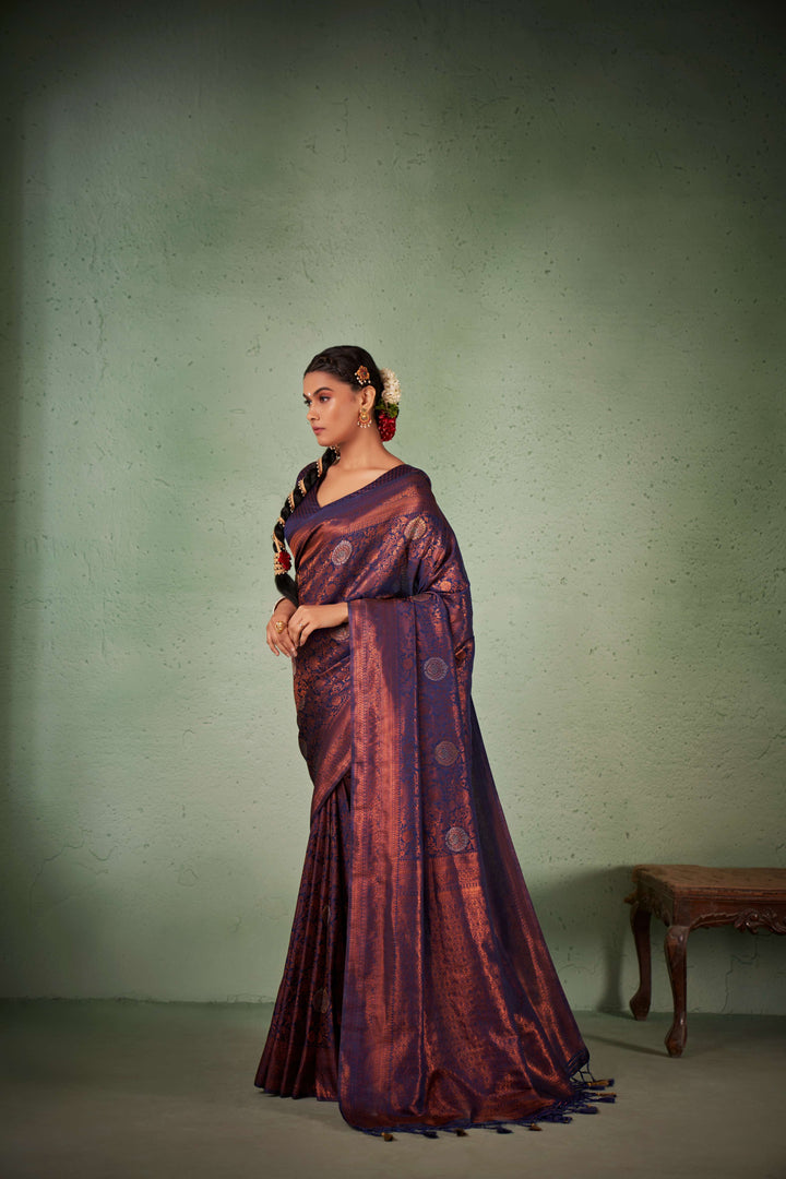 Handwoven Kanjivaram Silk Saree for Festive Occasions