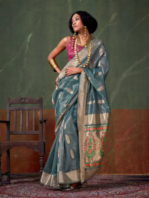 Tissue Silk Saree - House Of Vardha