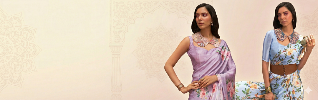 Crepe Saree - House Of Vardha