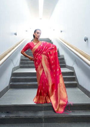 This Crimson Red–Gold Satin Silk saree is crafted with intricate woven zari accents, ideal for receptions, festive wear, and ethnic elegance. A timeless drape with regal charm. SKU 179002. This Crimson Red–Gold Satin Silk saree is crafted with intricate woven zari accents, ideal for receptions, festive wear, and ethnic elegance. A timeless drape with regal charm. SKU 179002.