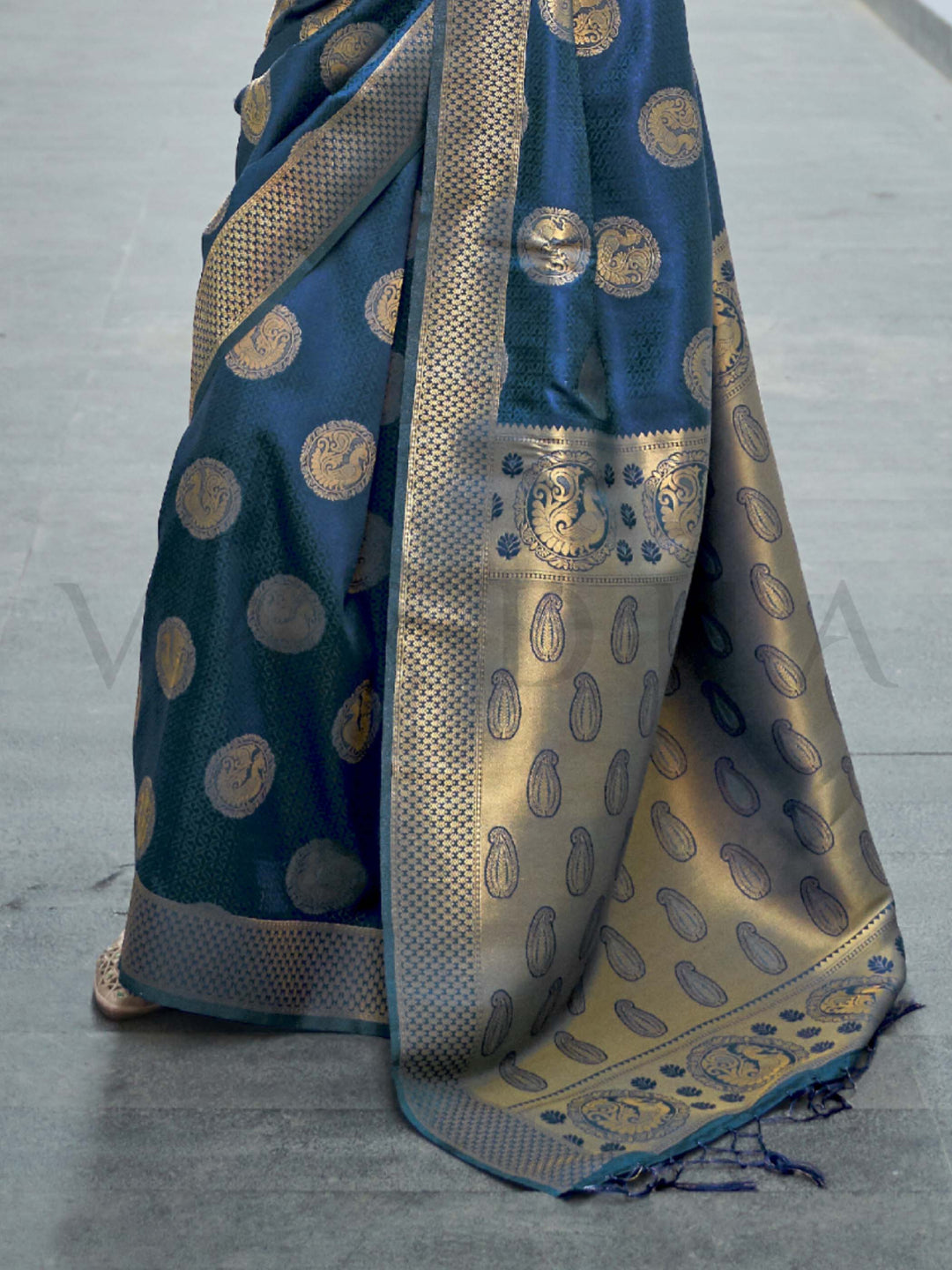This Ink Blue–Beige Satin Silk saree is crafted with intricate woven zari accents, ideal for receptions, festive wear, and ethnic elegance. A timeless drape with regal charm. SKU 179005. This Ink Blue–Beige Satin Silk saree is crafted with intricate woven zari accents, ideal for receptions, festive wear, and ethnic elegance. A timeless drape with regal charm. SKU 179005.