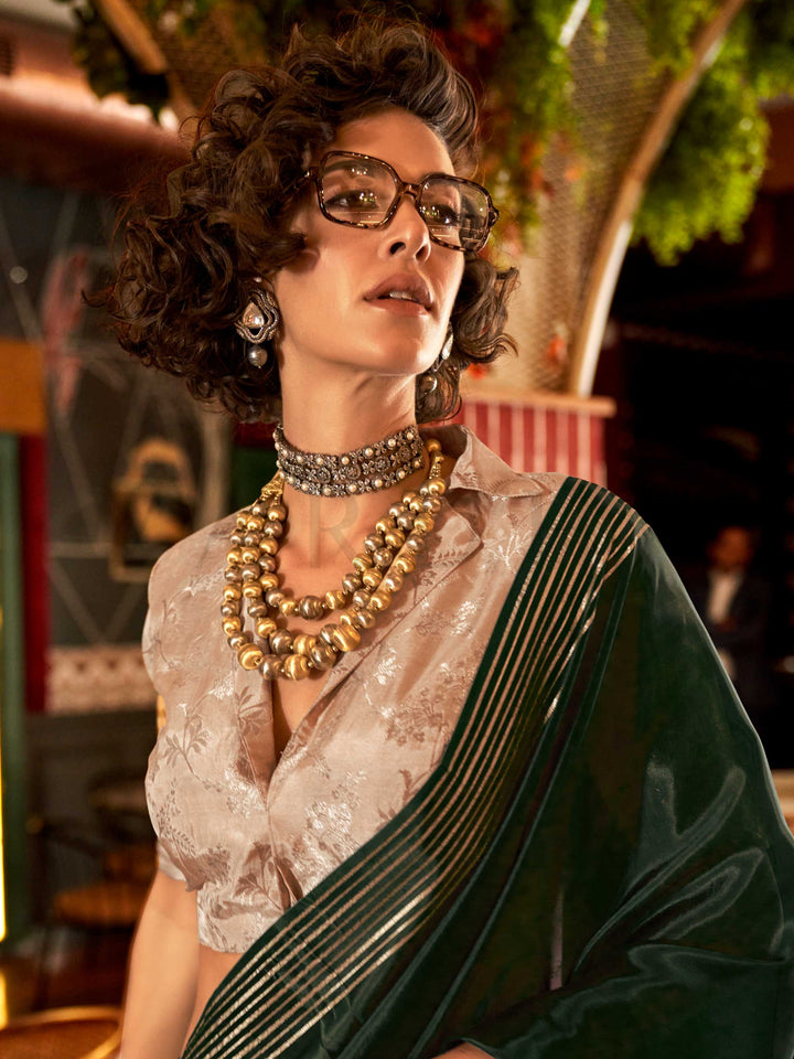Pure viscose saree, elegant handloom saree, subtle zari weave, designer festive saree, heavy viscose blouse pairing, formal occasion drape, satin-like fall, ethnic silk look, soft viscose sari, wedding-appropriate handloom