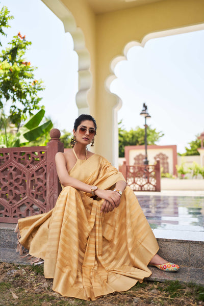 Beige Feather Soft Saree