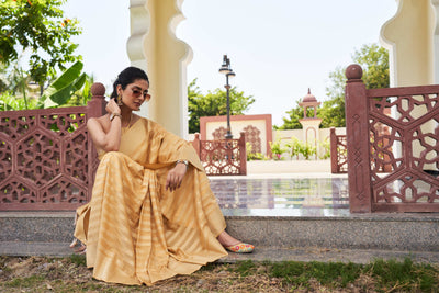 Beige Feather Soft Saree