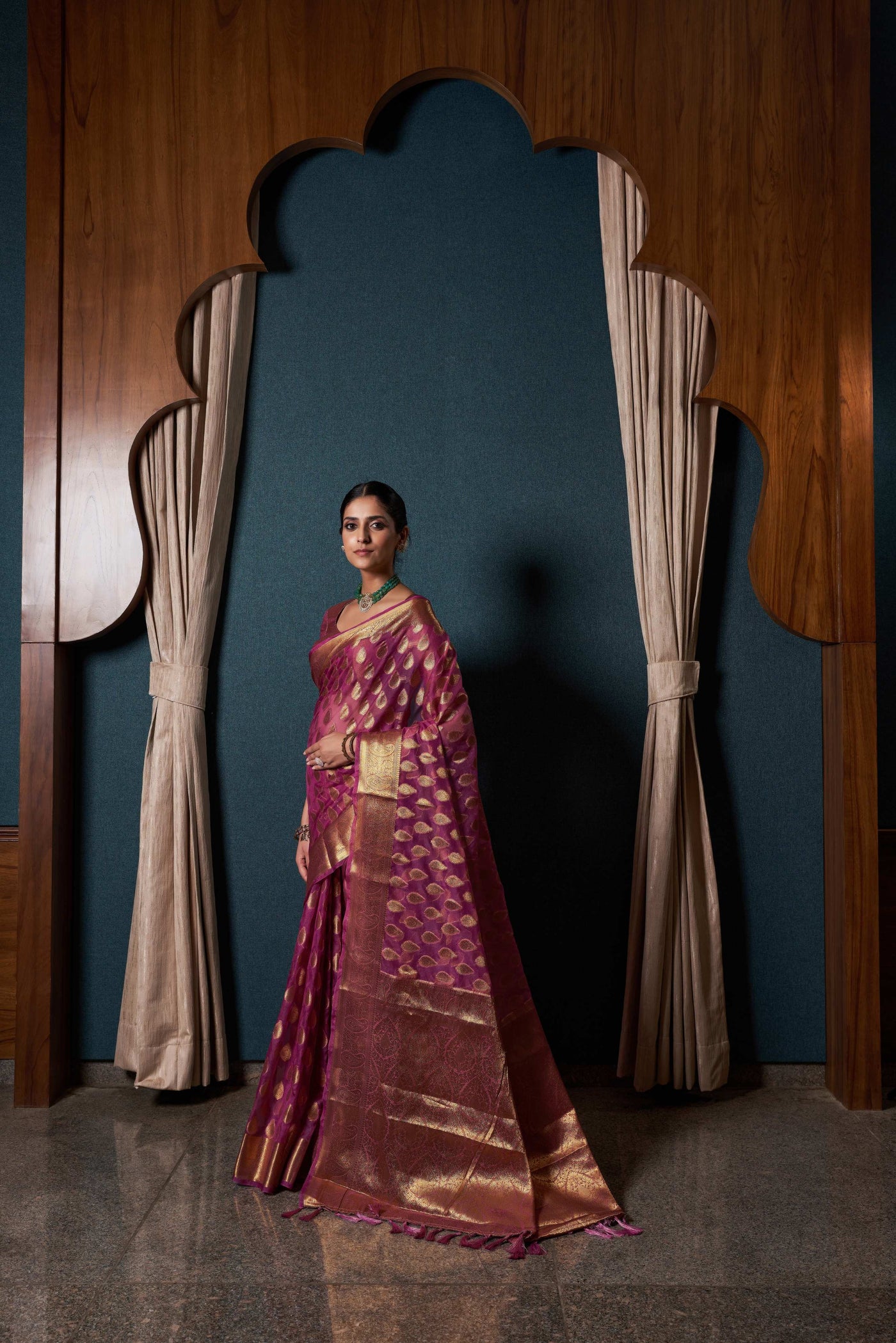 Light Purple Organza Saree