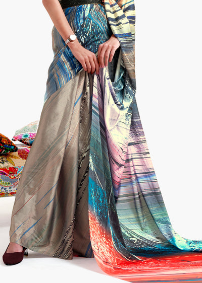 Drape yourself in elegance with this Digital Printed Soft Crepe Saree, designed for grace, comfort, and effortless sophistication. Featuring a striking blend of earthy and vibrant hues, this saree is perfect for festive occasions, parties, and cultural events.