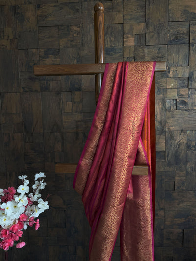 Elegant Wine Handwoven Saree – Ideal for Bridal, Reception & Grand Events