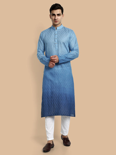 Fusion Blue Men's Kurta