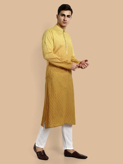 Fusion Yellow Men's Kurta