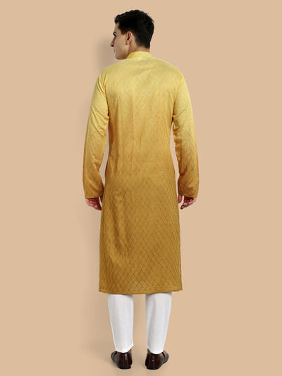 Fusion Yellow Men's Kurta