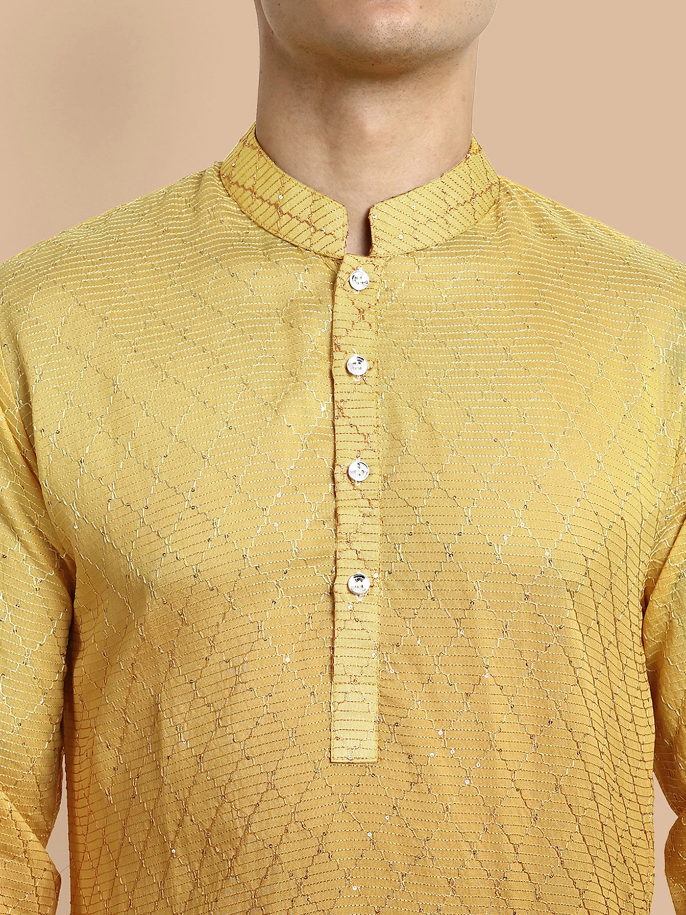 Fusion Yellow Men's Kurta