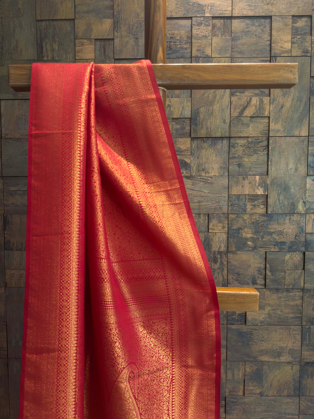Red Golden Zari Kanjivaram Silk Saree