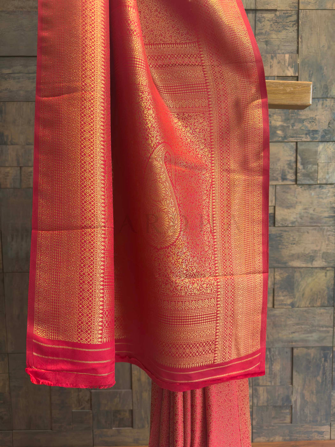 Red Golden Zari Kanjivaram Silk Saree