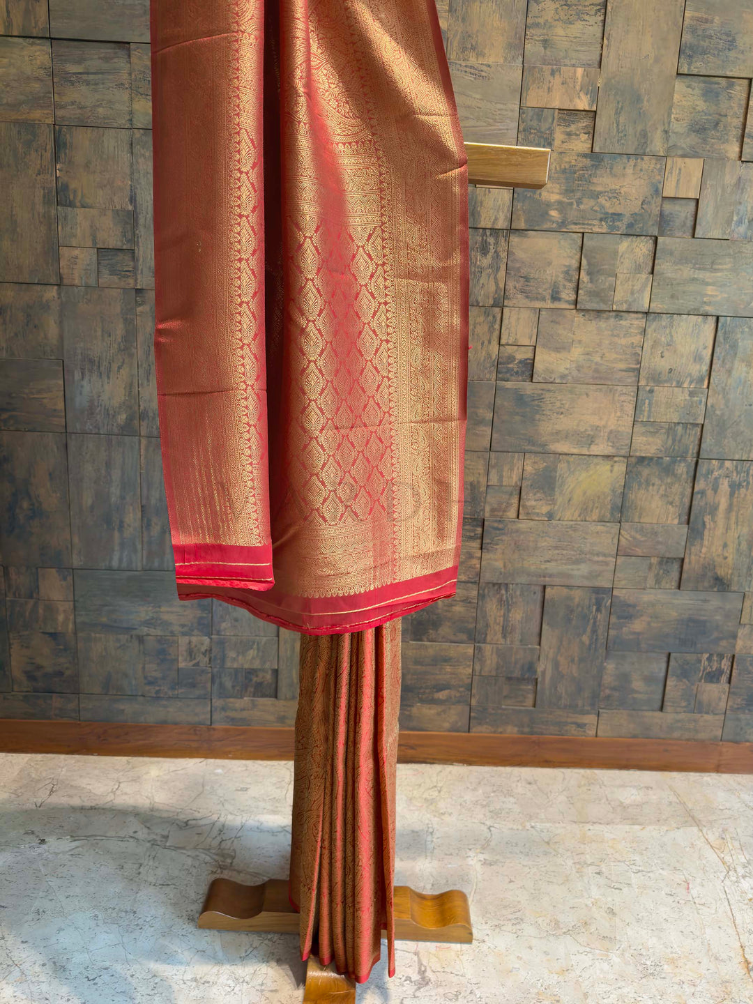 Red Golden Zari Kanjivaram Silk Saree