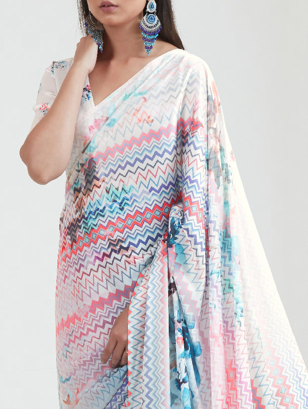 saree, digital print saree, casual saree, party wear saree, lightweight saree, elegant saree, buy saree online, latest saree trends