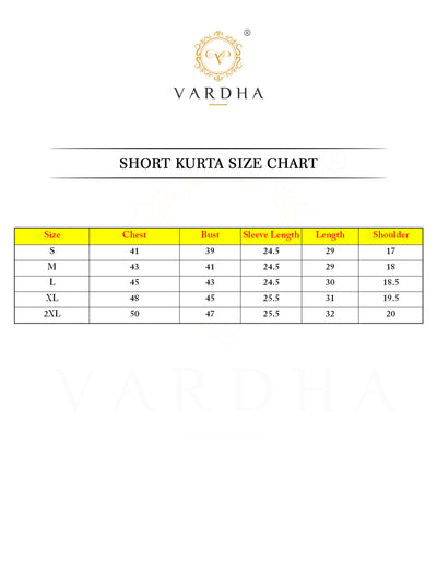 Maroon Printed Men's Short Kurta
