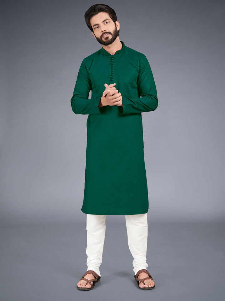 Bottle Green Straight Kurta Set