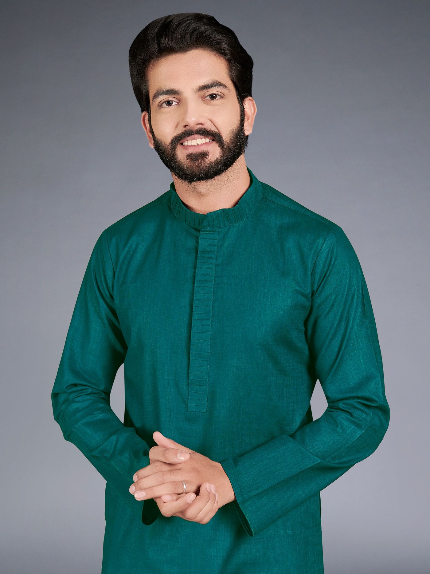 Peacock Blue Straight Kurta Set