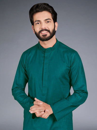 Peacock Blue Straight Kurta Set