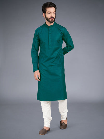 Peacock Blue Straight Kurta Set