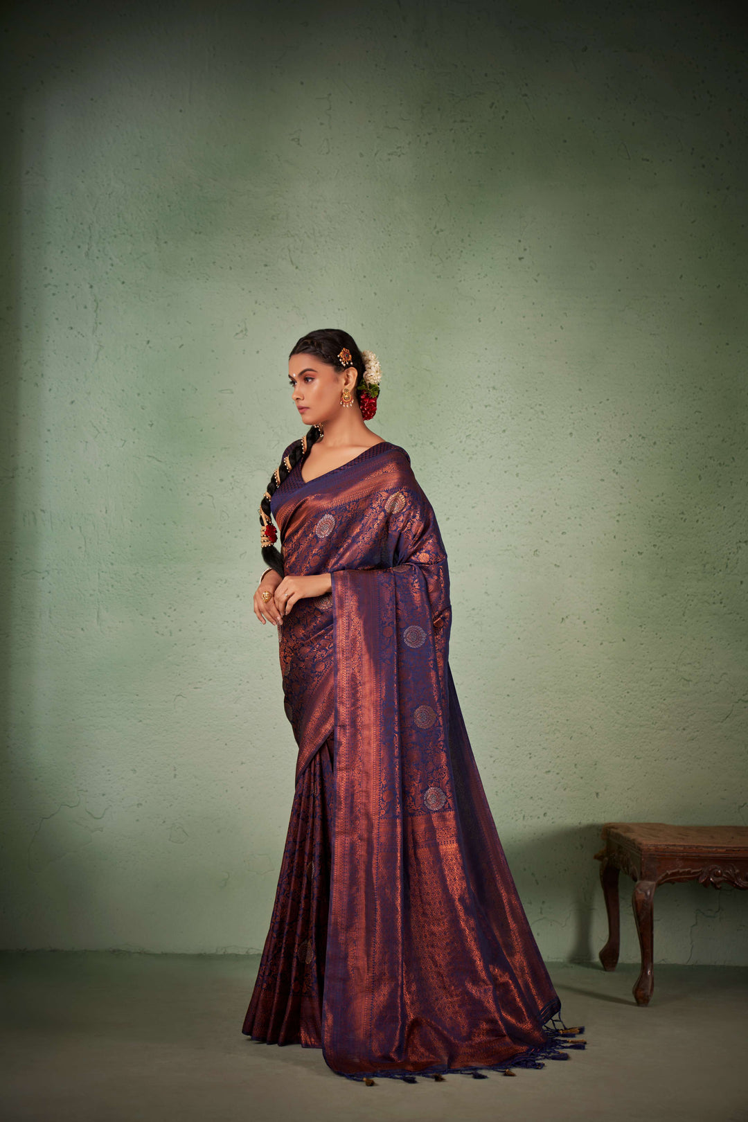 Handwoven Kanjivaram Silk Saree for Festive Occasions

