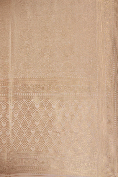 Off-White Gold Zari Kanjeevaram Saree