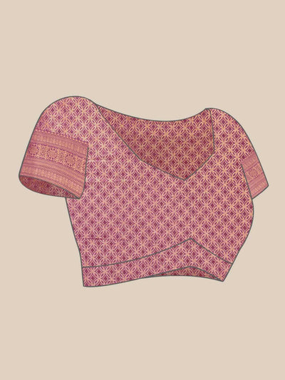 Lilac Gold Zari Kanjeevaram Saree