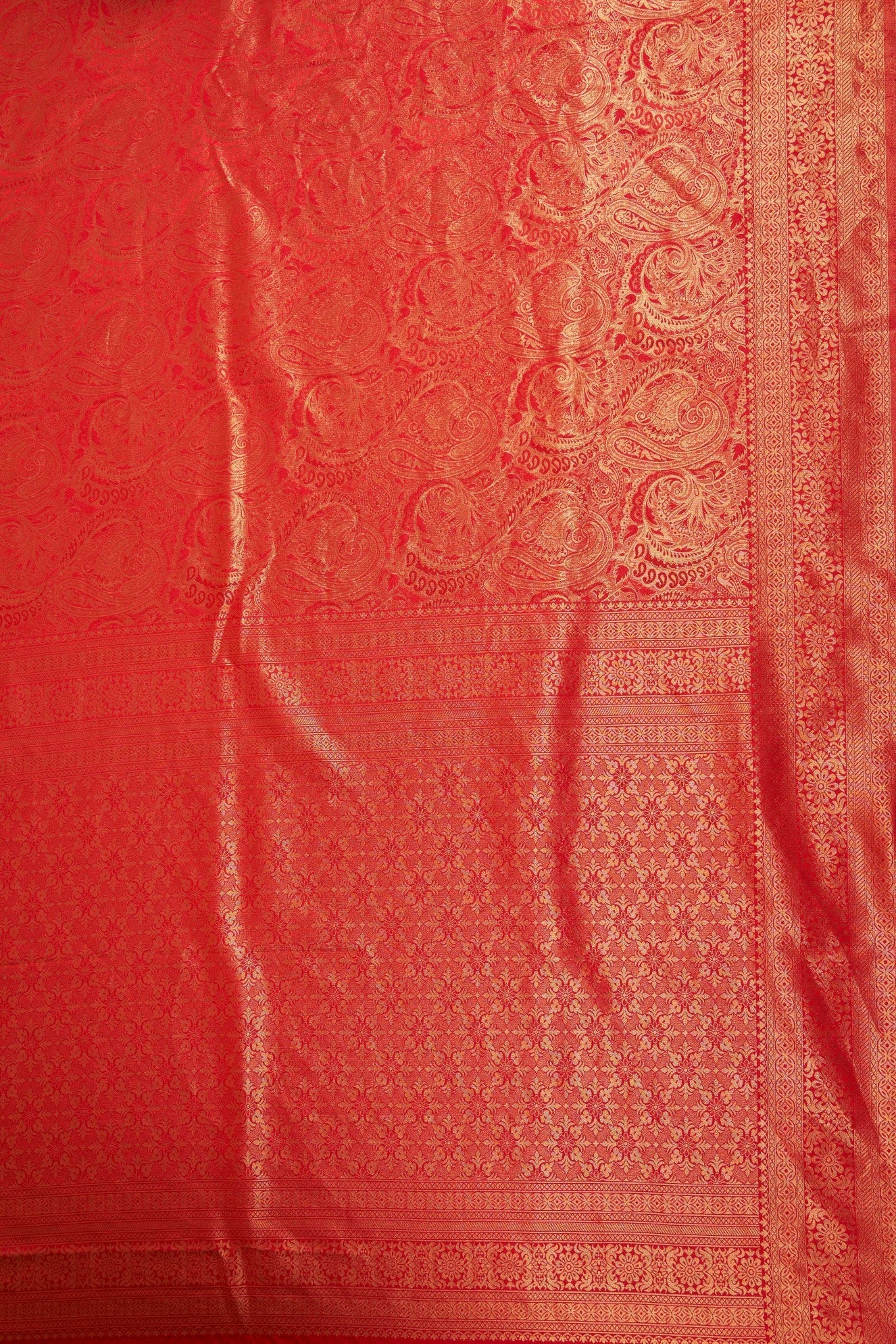 Red Gold Zari Kanjeevaram Saree