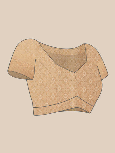 Off-White Gold Zari Kanjeevaram Saree