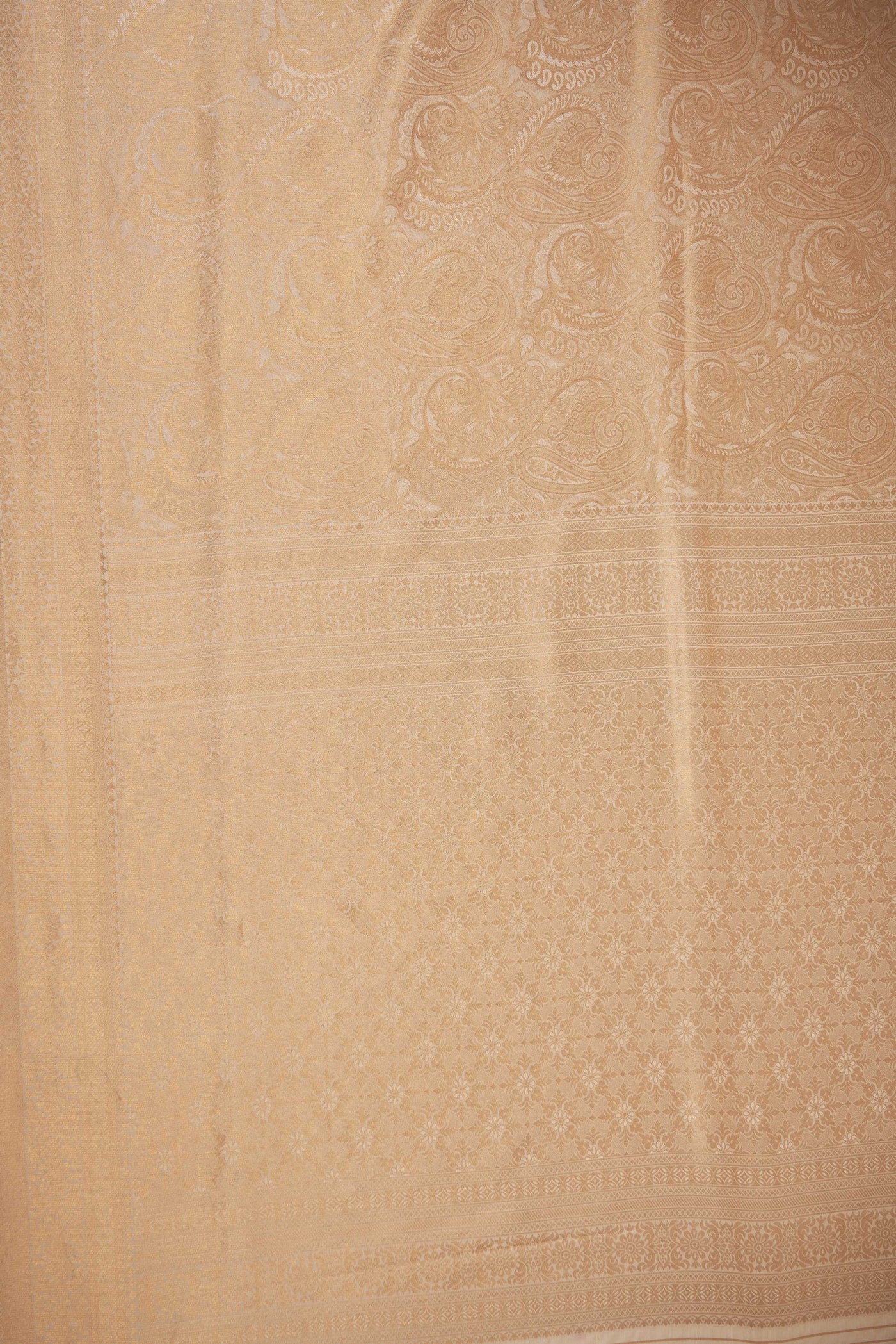 Off-White Gold Zari Kanjeevaram Saree