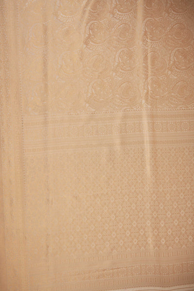 Off-White Gold Zari Kanjeevaram Saree