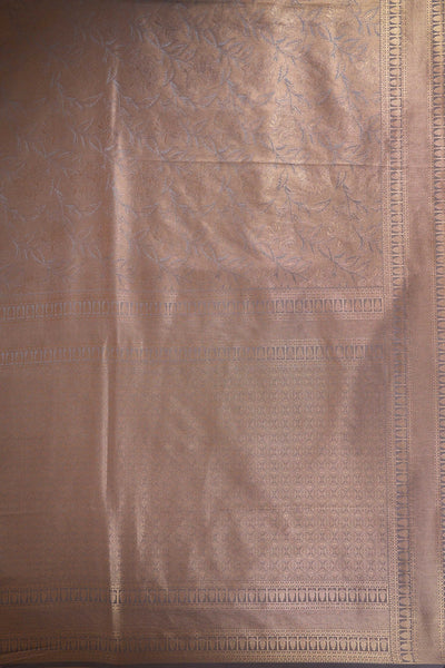 Grey Gold Zari Kanjeevaram Saree