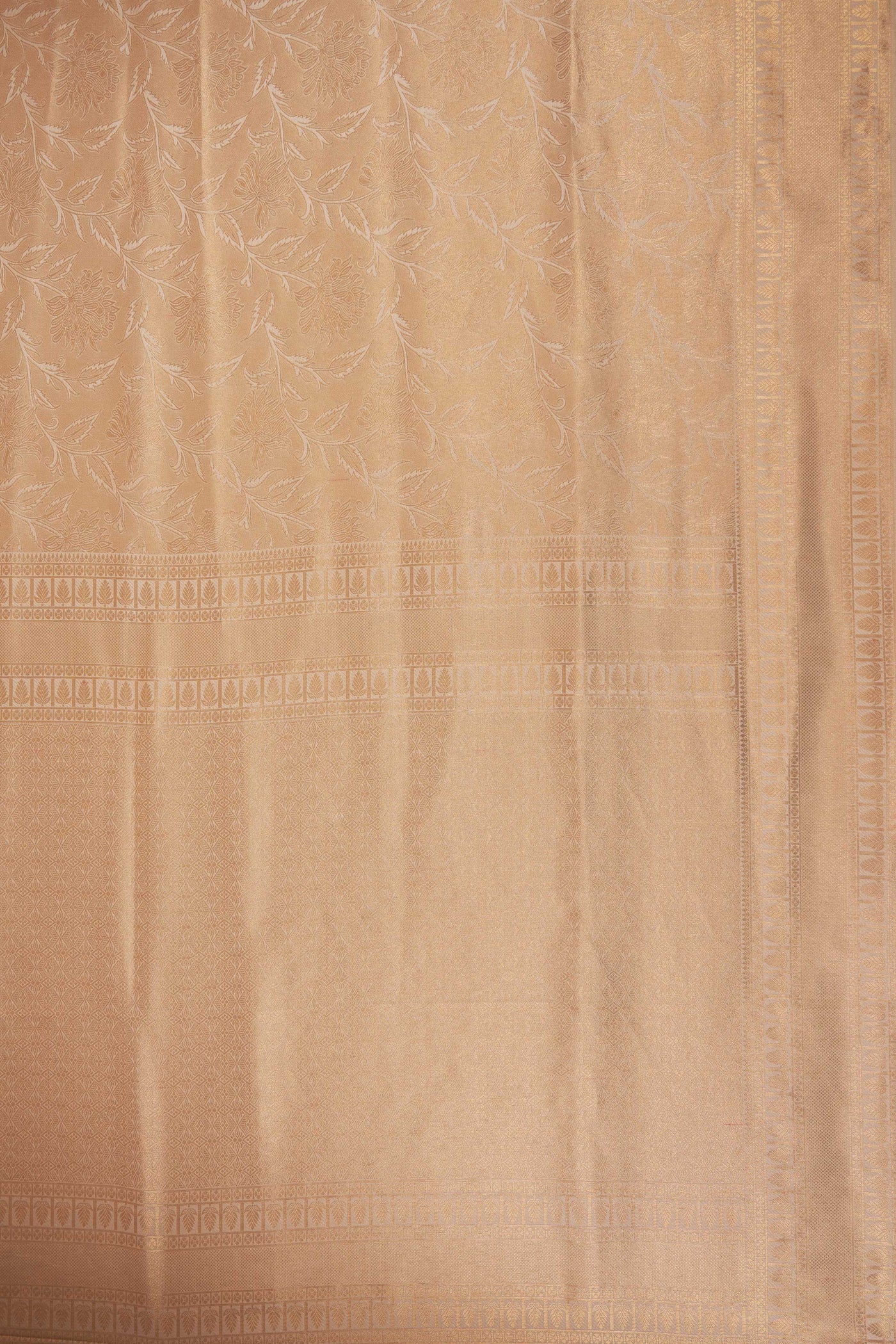 Off-White Gold Zari Kanjeevaram Saree