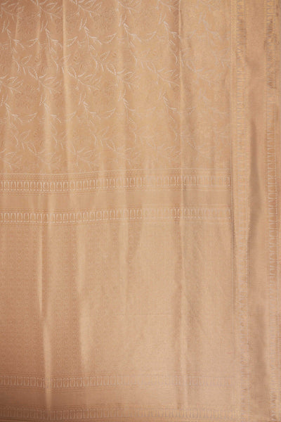 Off-White Gold Zari Kanjeevaram Saree