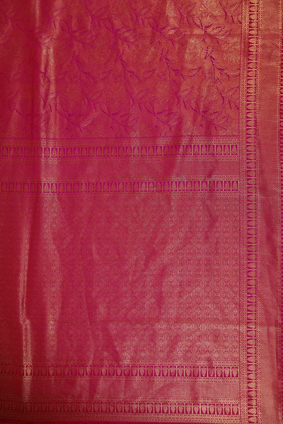 Pink Gold Zari Kanjeevaram Saree