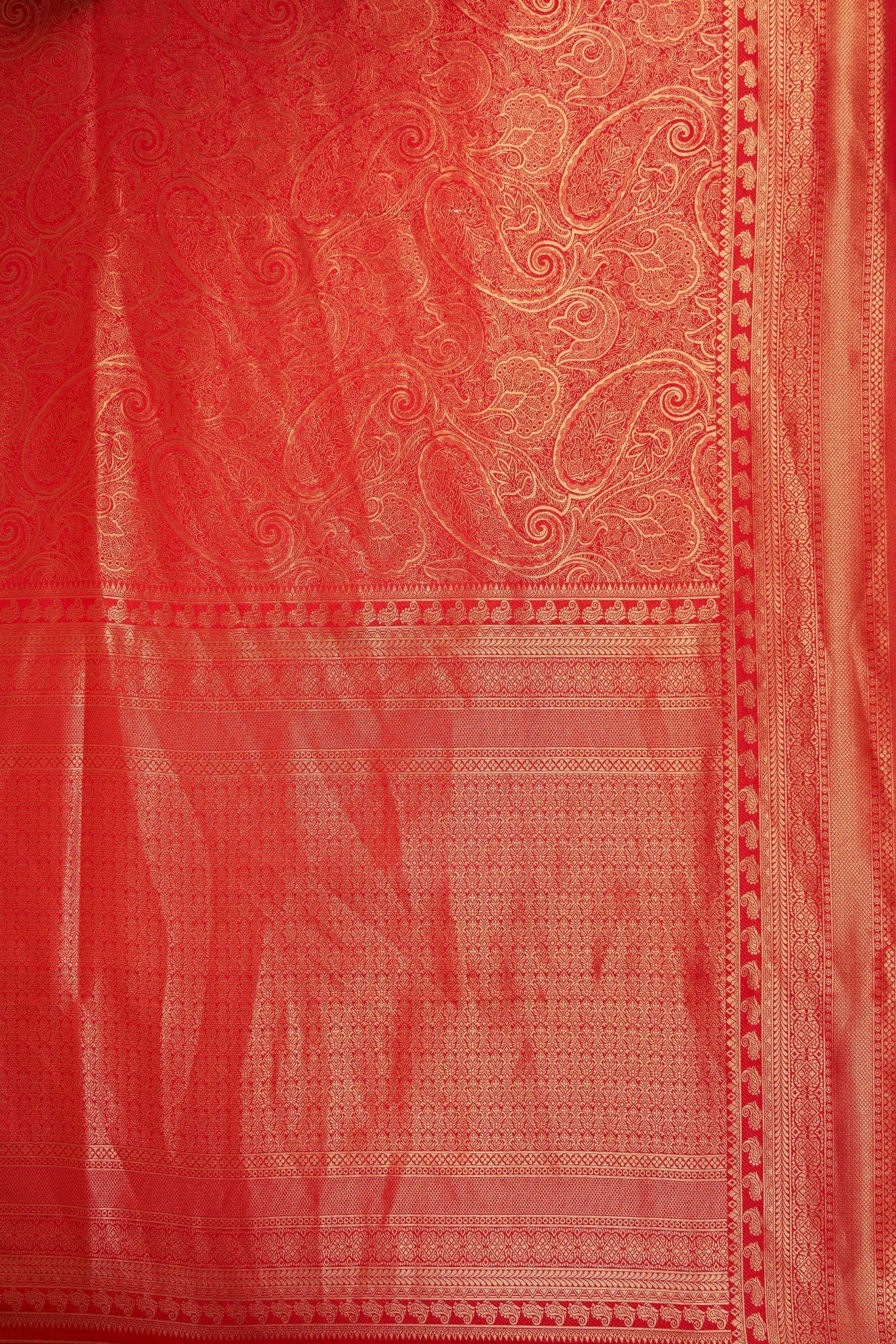 Red Gold Zari Kanjeevaram Saree