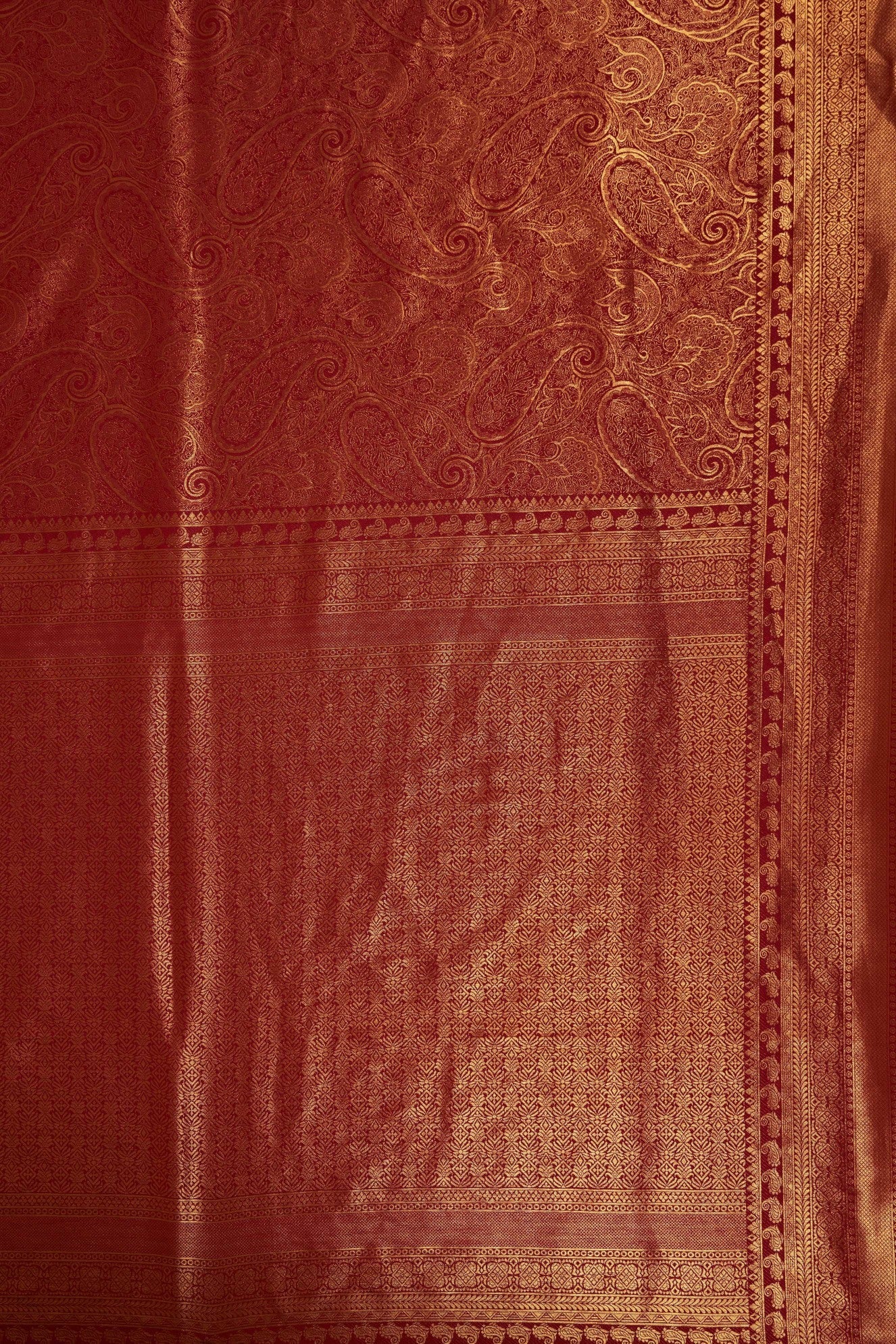 Maroon Gold Zari Kanjeevaram Saree