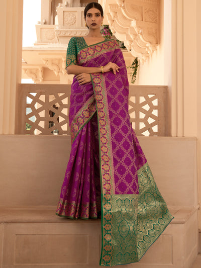 Mardi Gras  Patola Silk Blend Saree