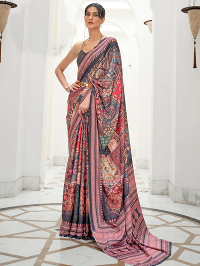 Multi  Bollywood Crepe Saree