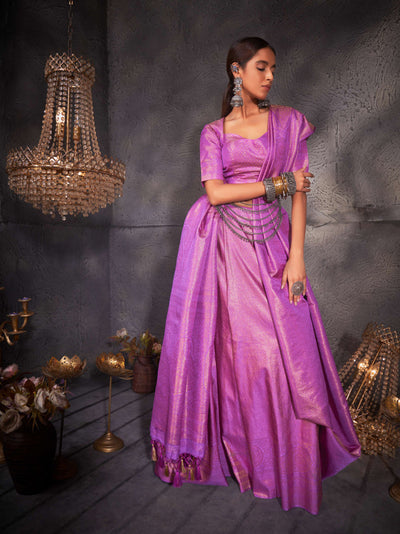 Blouse piece shown alongside the saree's vibrant body color.