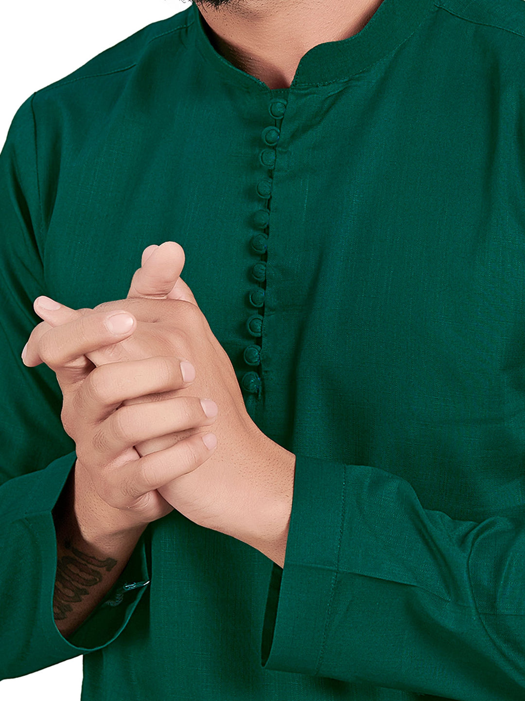 Bottle Green Straight Kurta Set