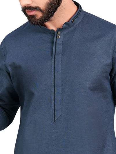 Slate Grey Straight Kurta Set